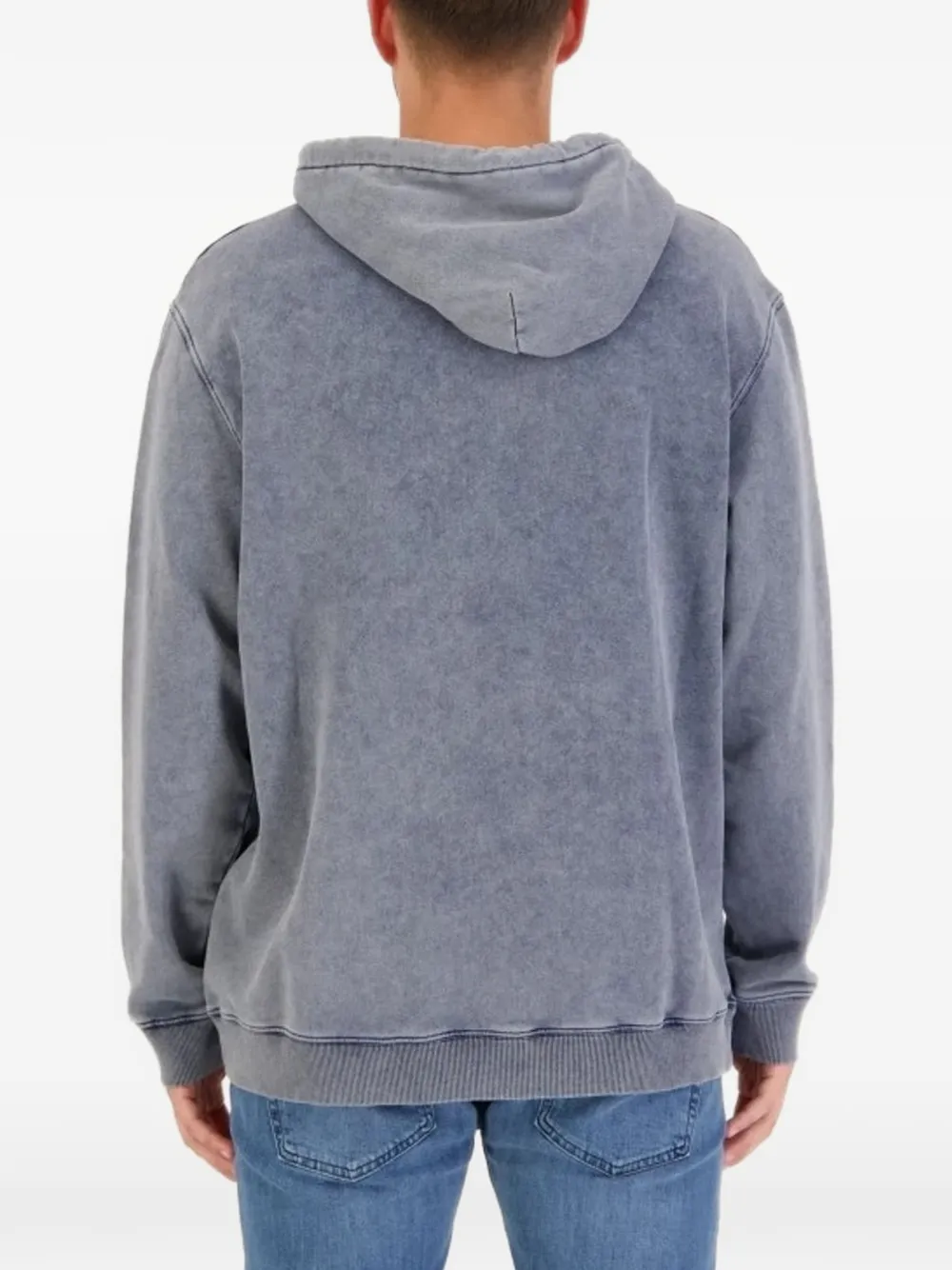 DONDUP Hoodie met logoprint en buidelzak Grijs