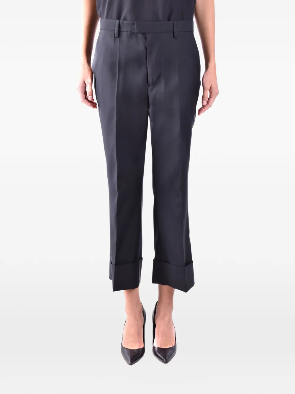 DSQUARED2 Pantaloni crop con risvolto - Nero