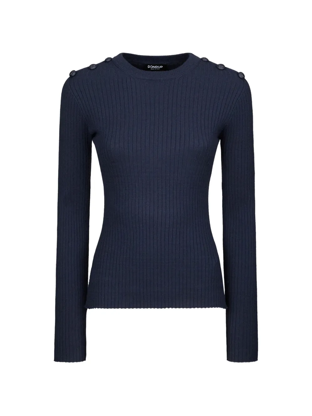 DONDUP button-detail ribbed sweater Blauw