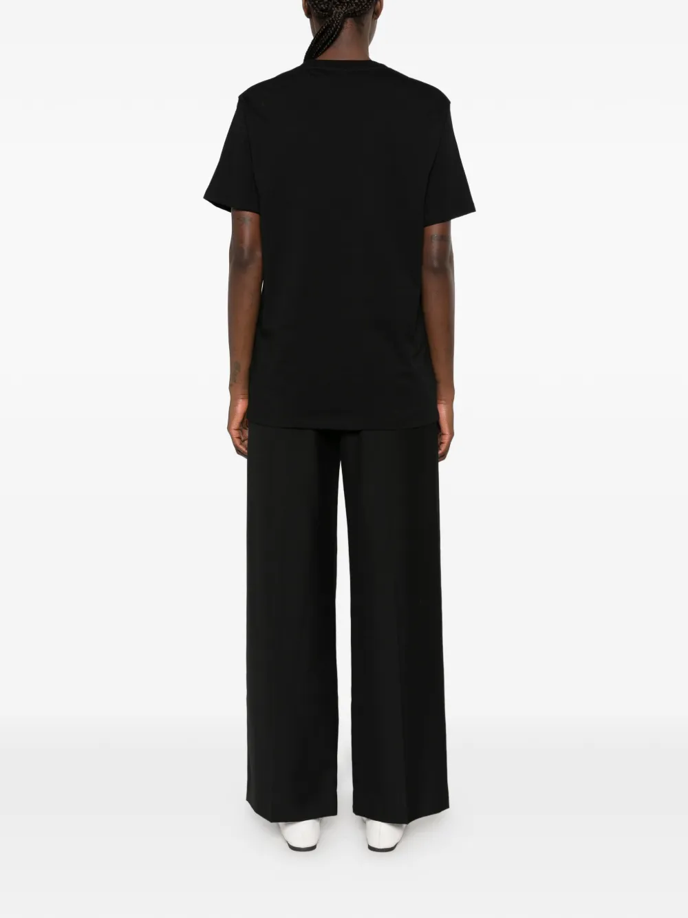 LOEWE Anagram-embroidered T-shirt Zwart