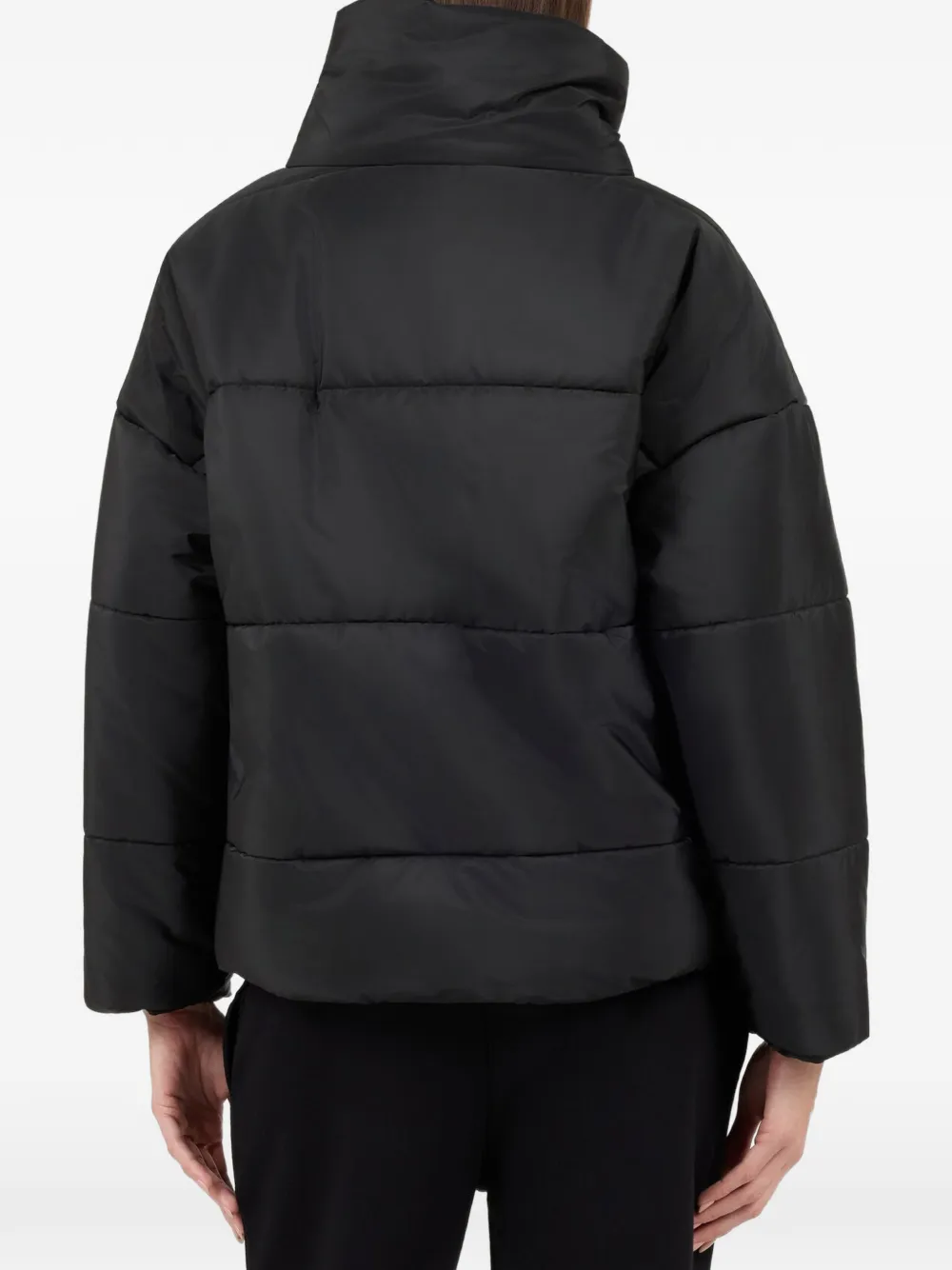 Roberto Cavalli quilted logo-embroidered jacket Zwart