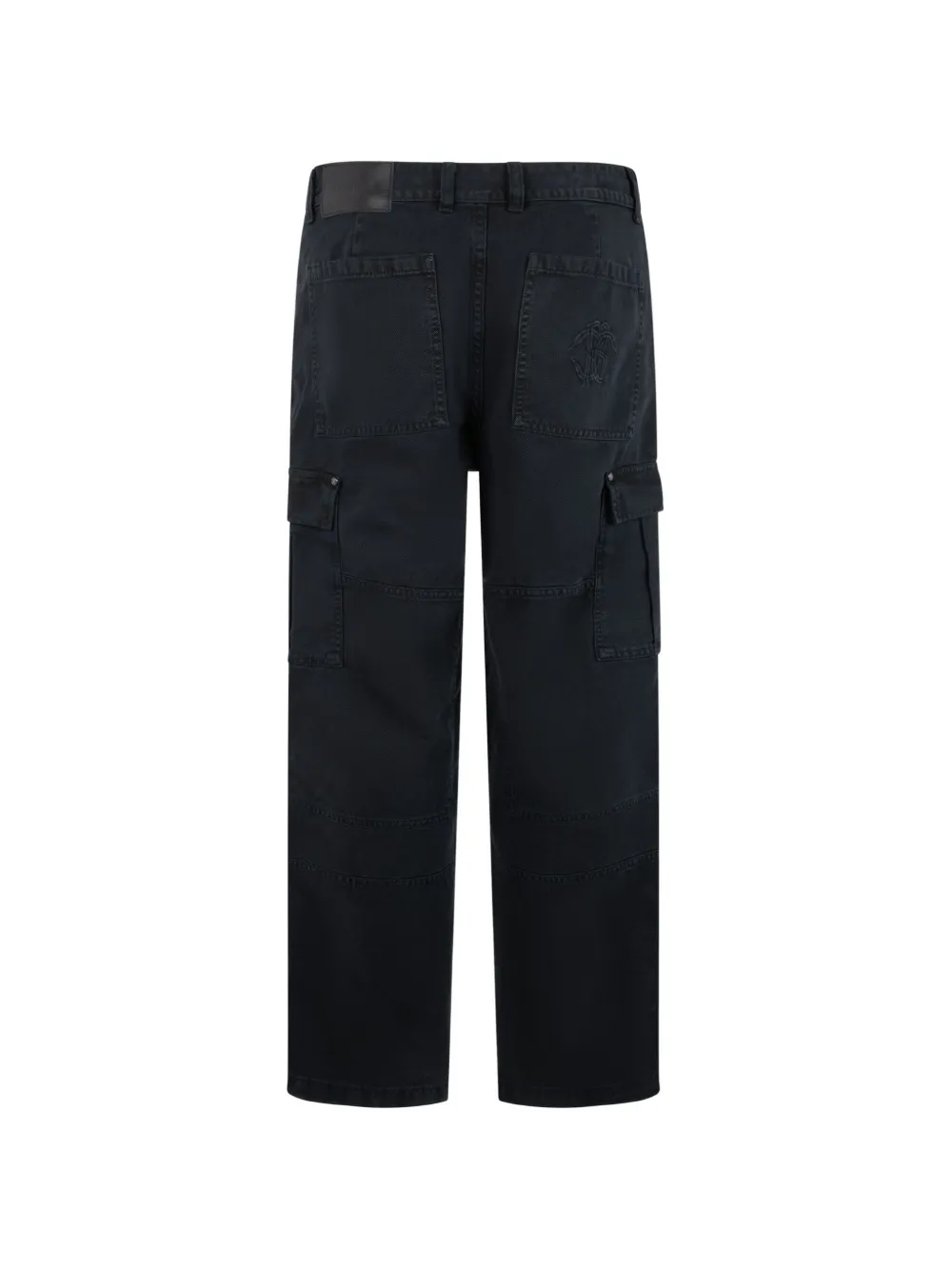 Roberto Cavalli logo-embroidered cargo pants Zwart