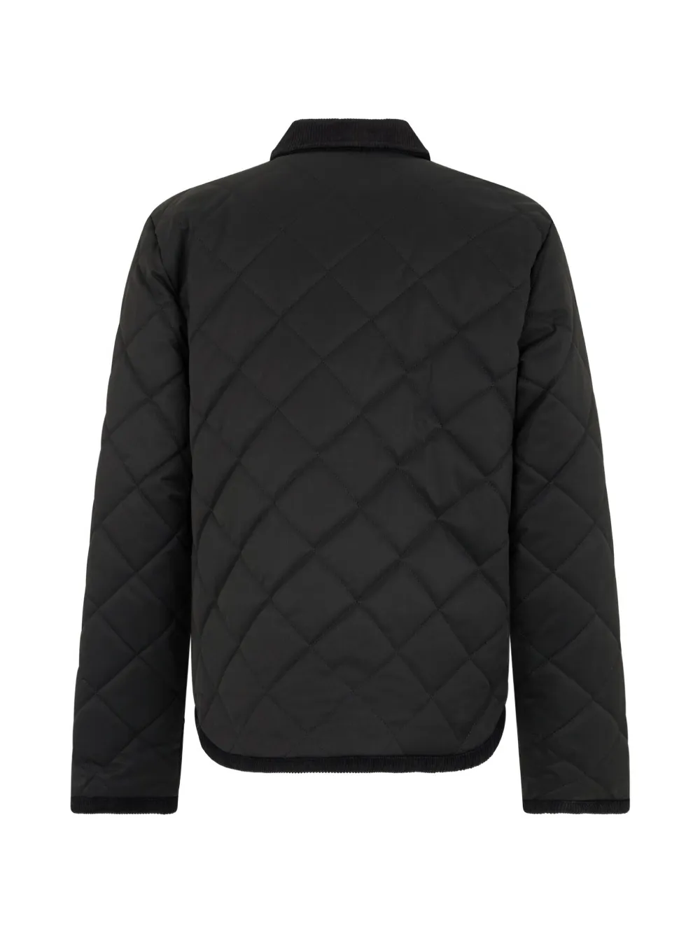 Roberto Cavalli quilted corduroy-collar jacket Zwart