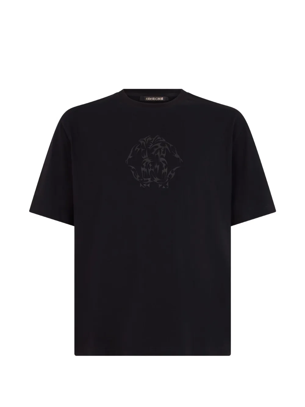 Roberto Cavalli logo-print cotton T-shirt Zwart