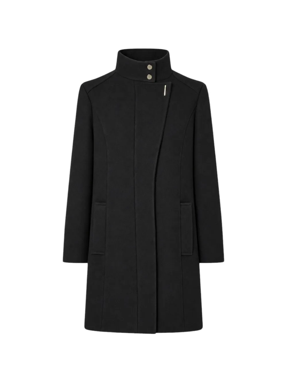 LIU JO asymmetric high-neck coat - Nero
