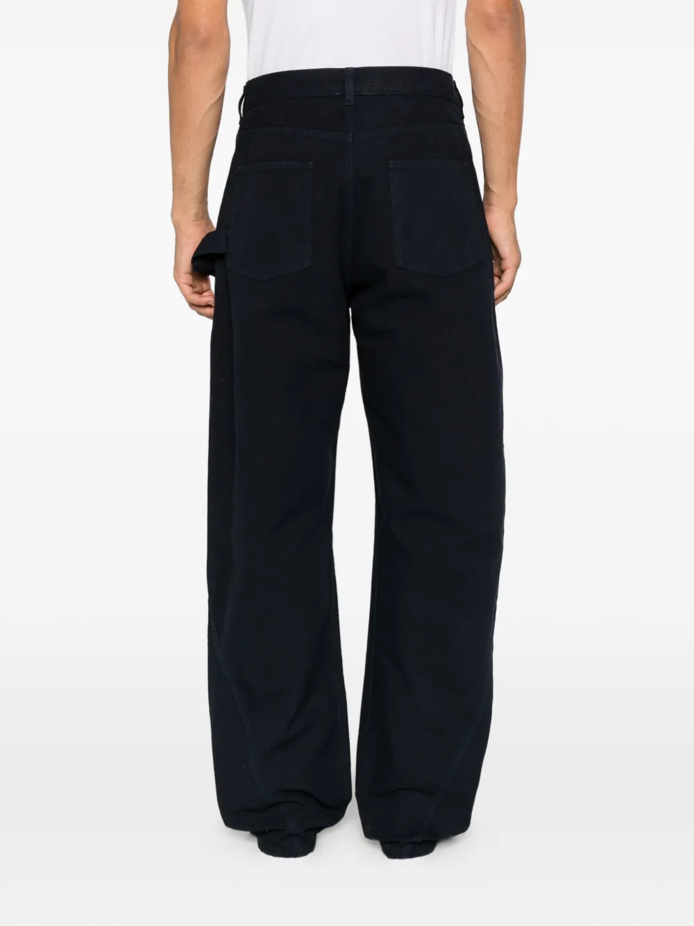 JW Anderson x Guinness twisted workwear trousers Blauw