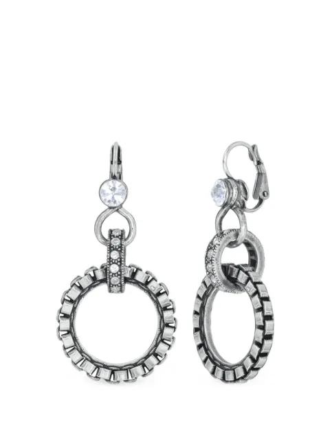 Konplott  Rings & Rhythm crystal-embellished drop earrings