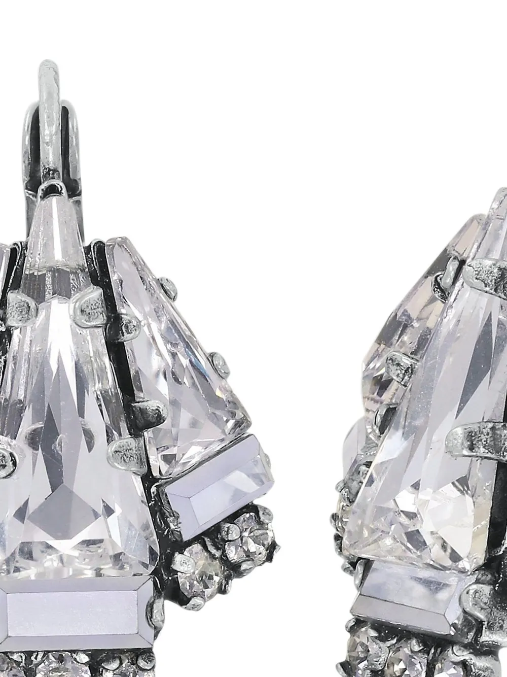 Konplott Spikes and Pearls crystal-drop earrings - Argento