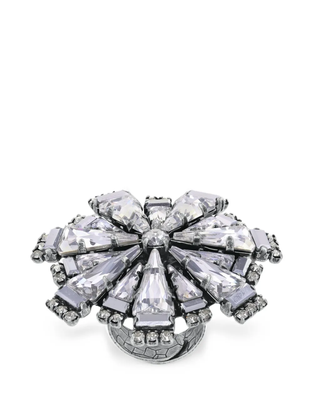 Konplott Spikes and Pearls crystal ring - Argento