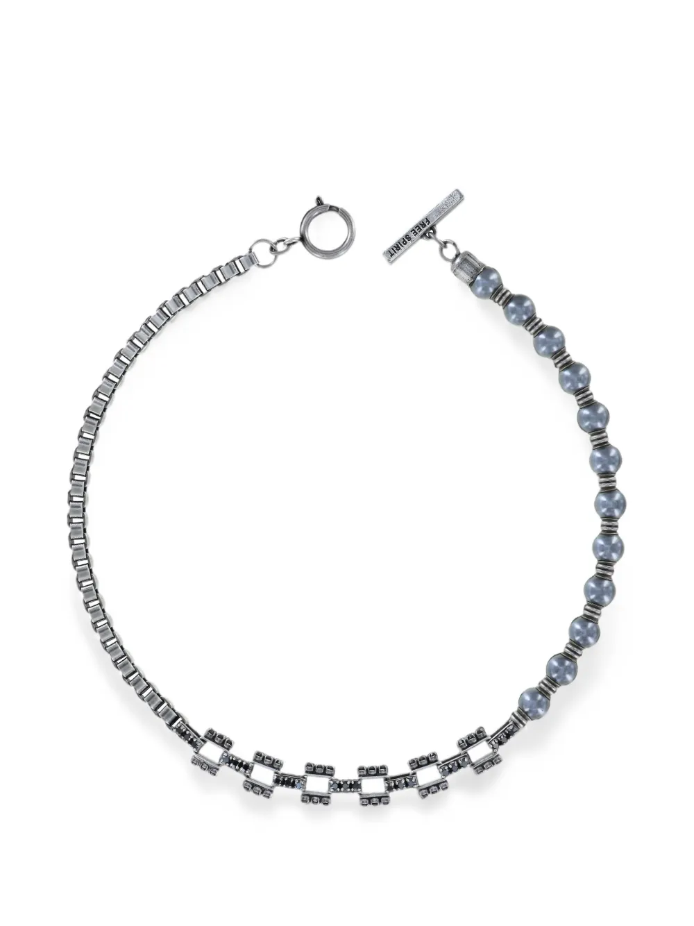 Konplott Free Spirit crystal-embellished beaded necklace - Argento