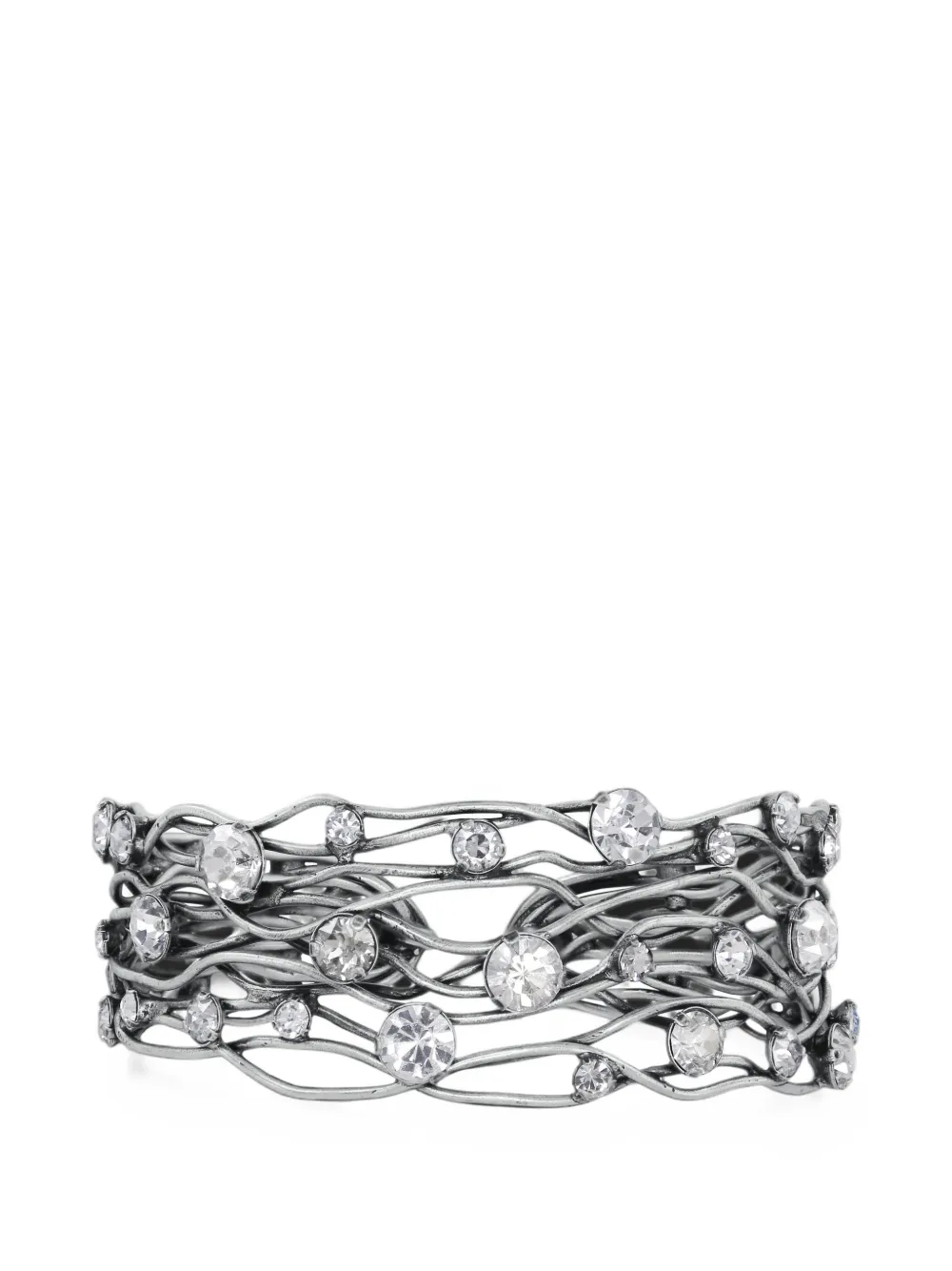 Konplott Cages crystal-embellished bangle - Argent Konplott Cages crystal-embellished bangle - Argent