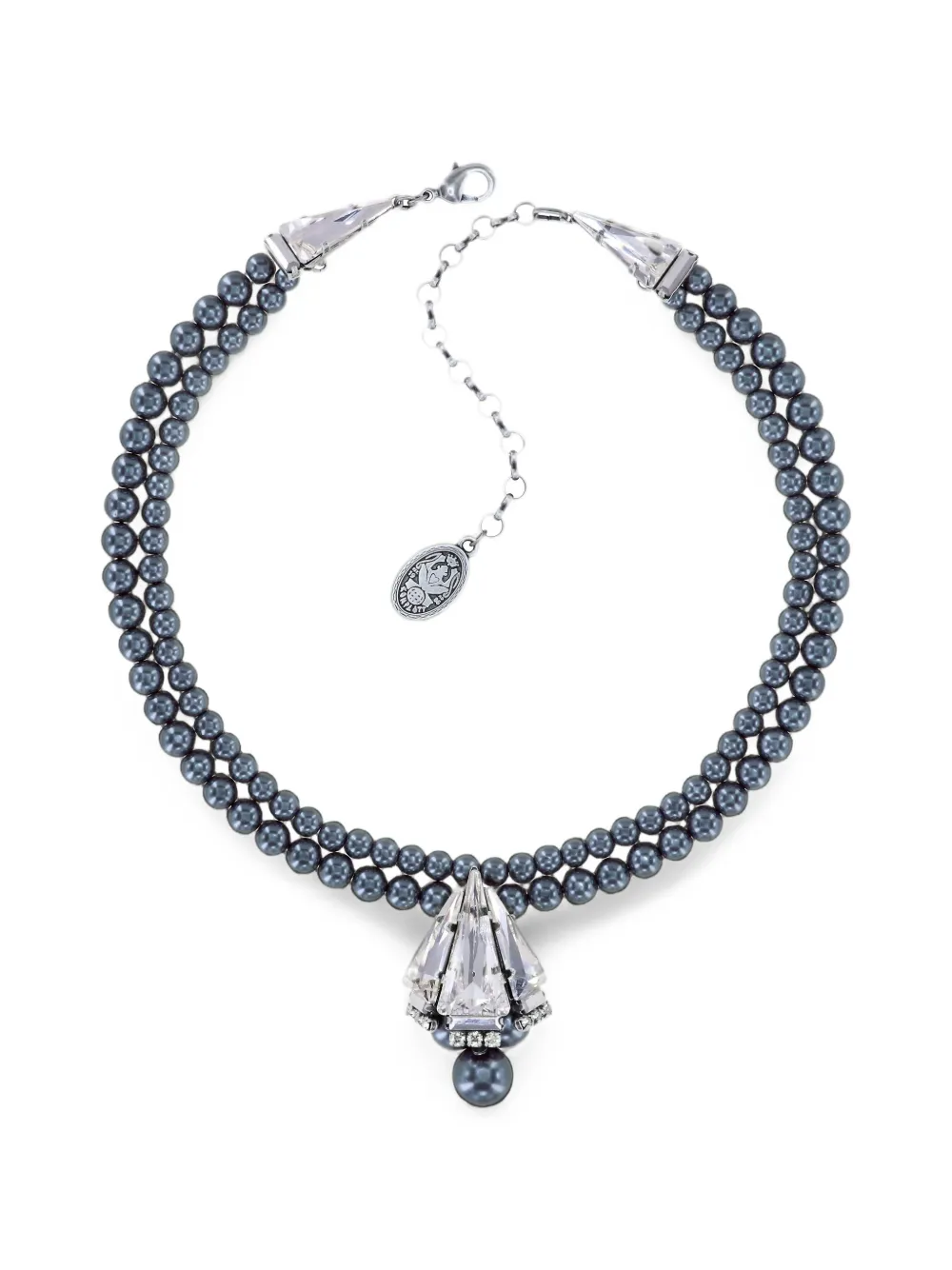 Konplott Spikes and Pearls crystal-pendant necklace - Argento