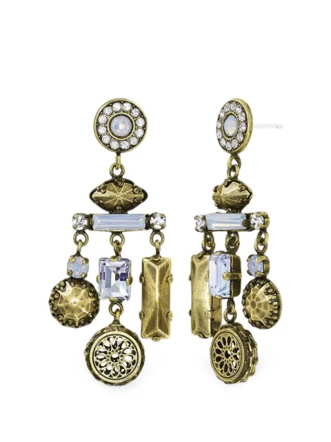 Konplott  Lost & Found mixed-motif chandelier drop earrings