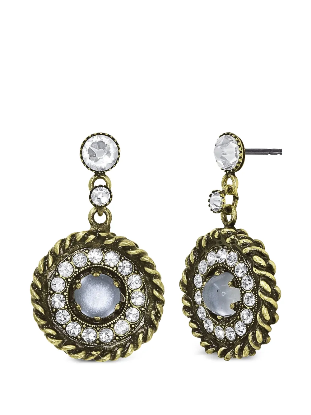 Konplott Lost and Found crystal-embellished drop earrings - Oro