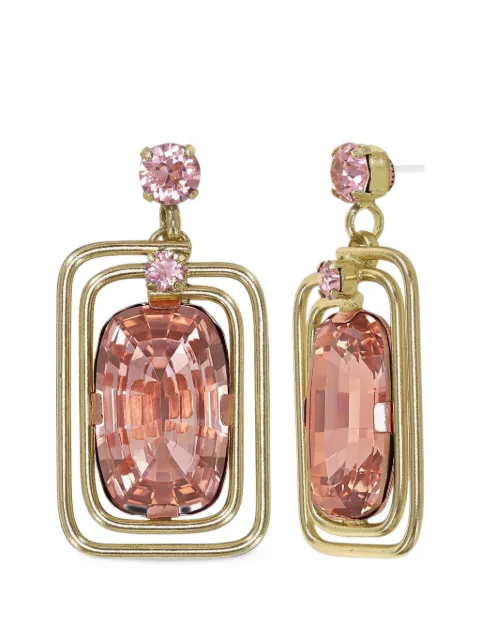 Konplott  To The Max cushion-cut crystal drop earrings