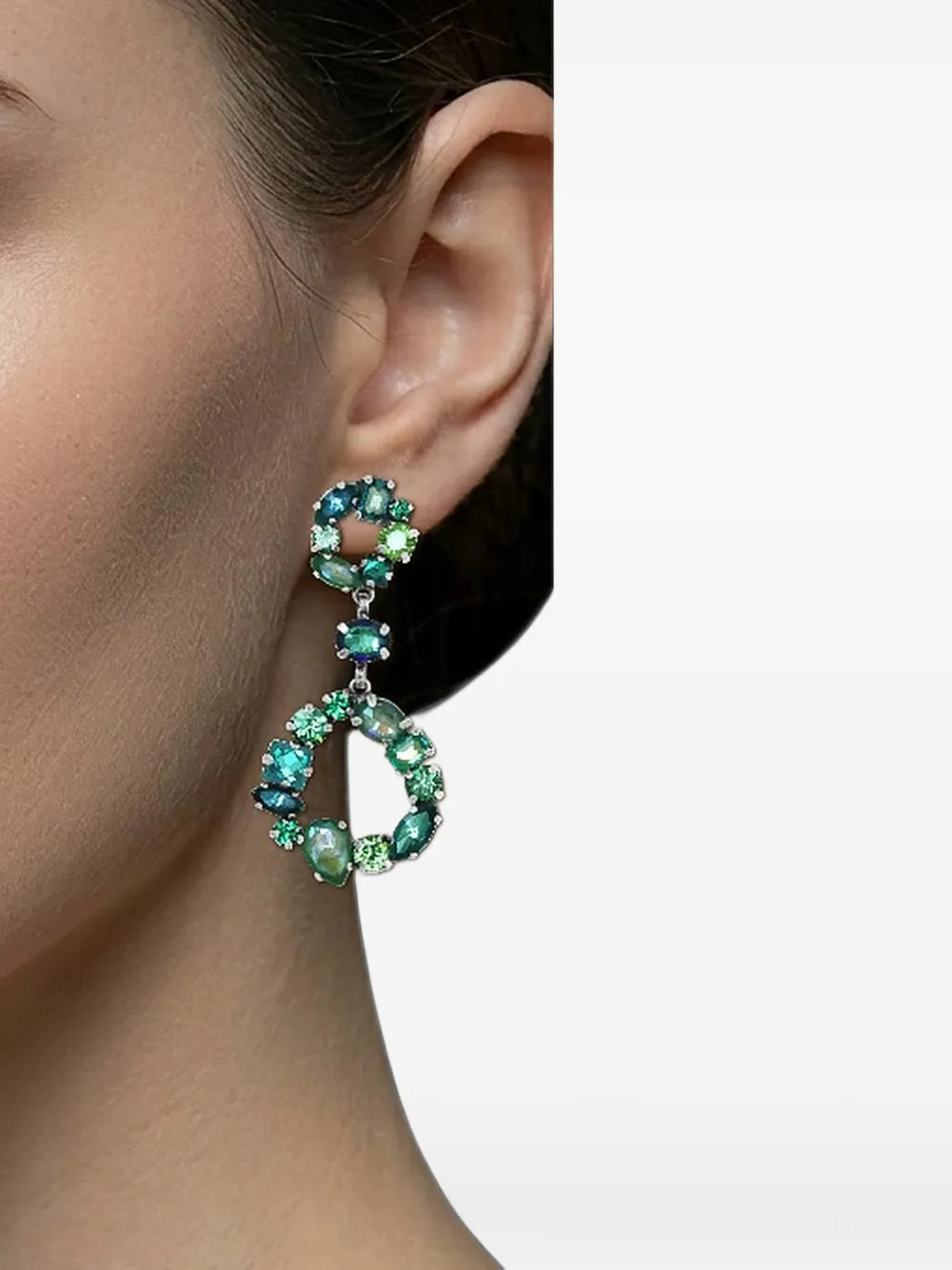 Konplott Mess to Impress crystal-embellished drop earrings - Verde