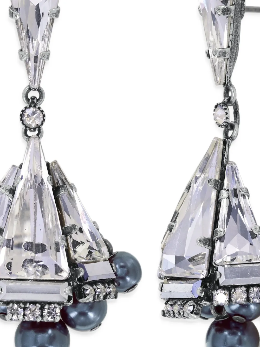 Konplott Spikes and Pearls crystal-embellished earrings - Grigio