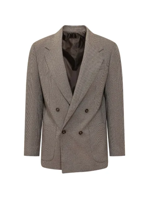 MARSEM double-breasted micro-check jacket