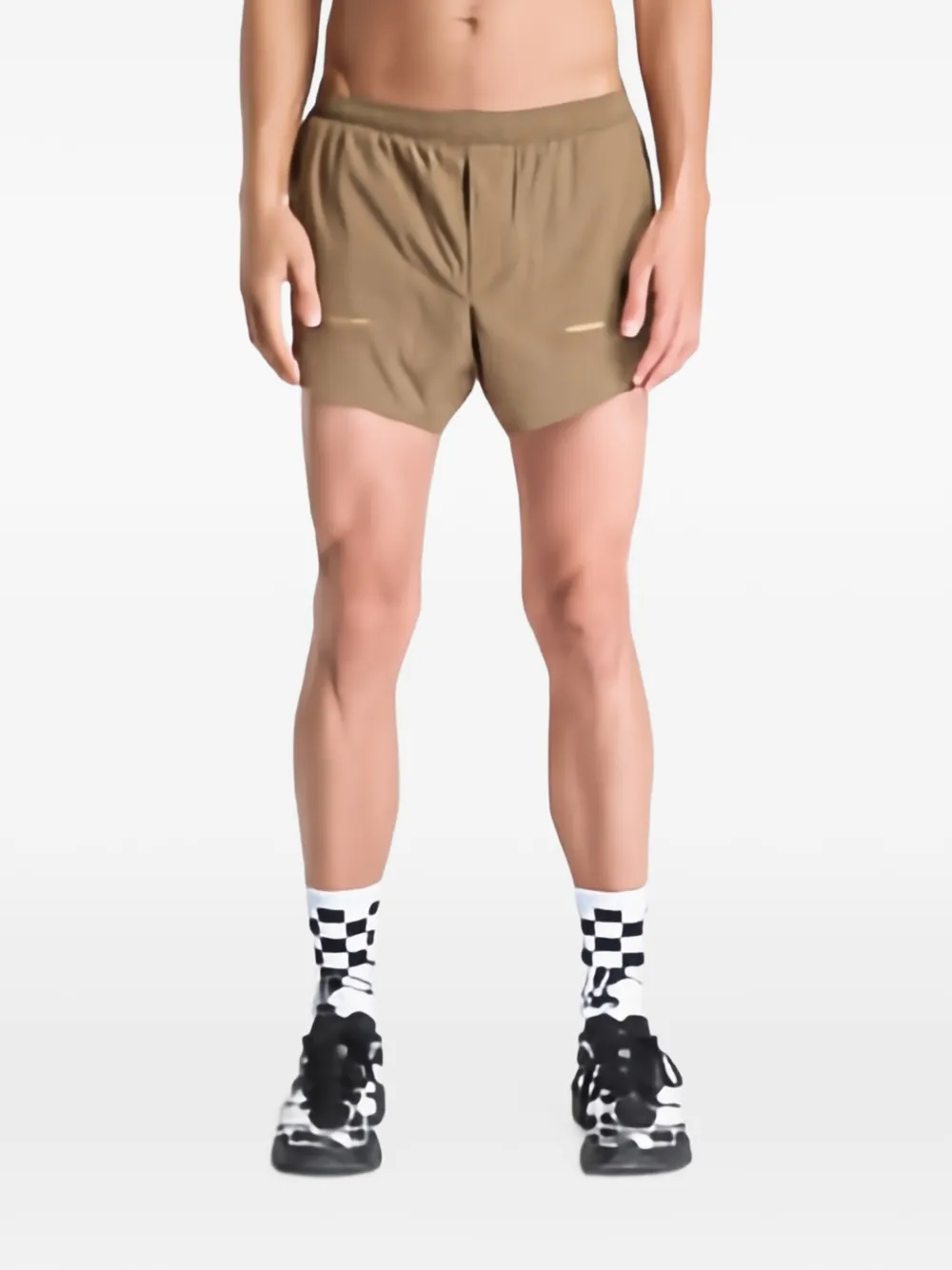 Ciele ATShort logo-patch running shorts - Braun