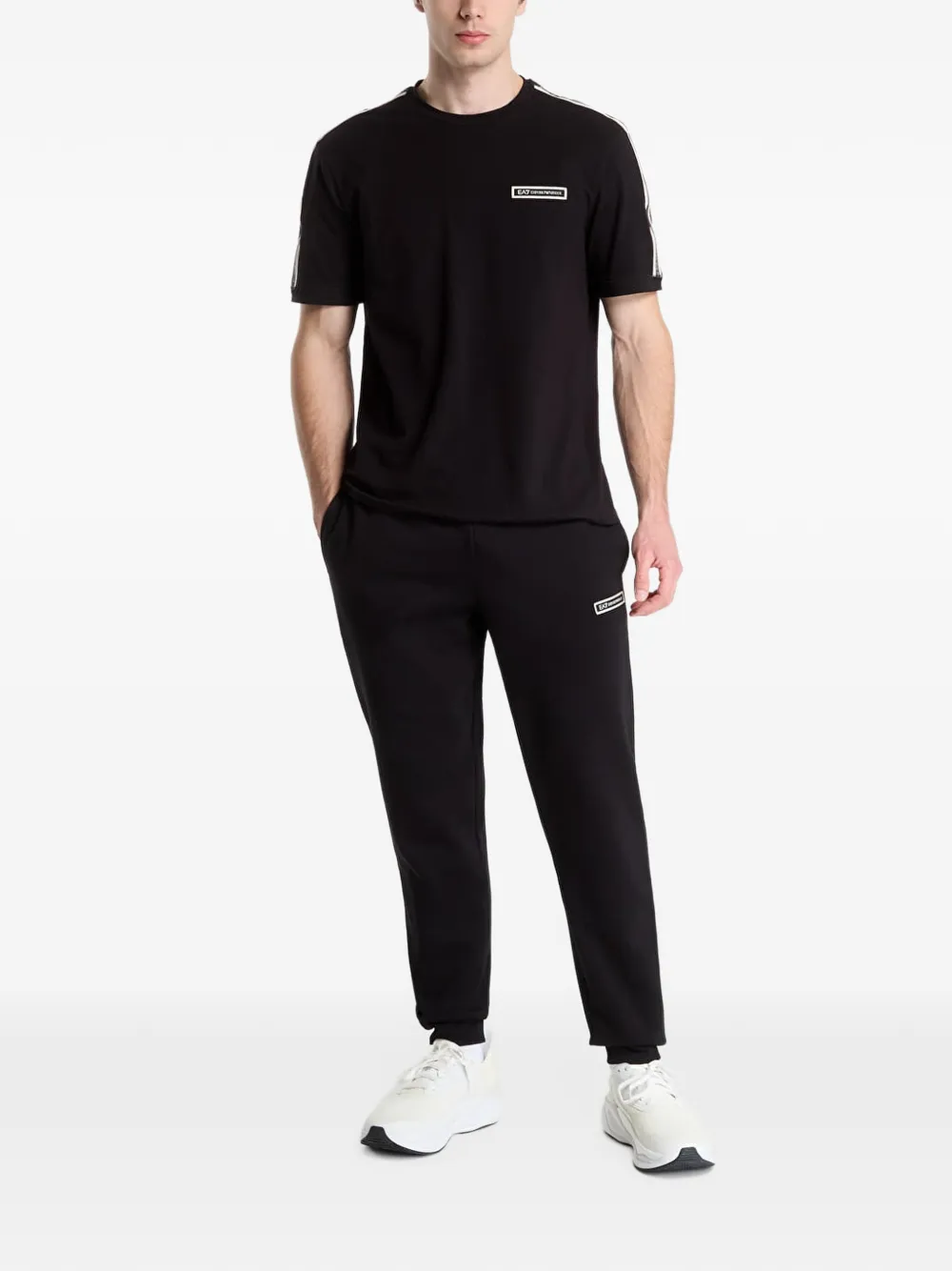 Ea7 Emporio Armani Logo Series track pants Zwart