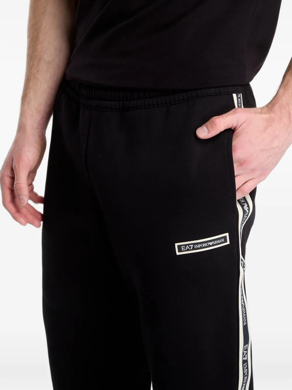 Ea7 Emporio Armani Logo Series track pants Zwart
