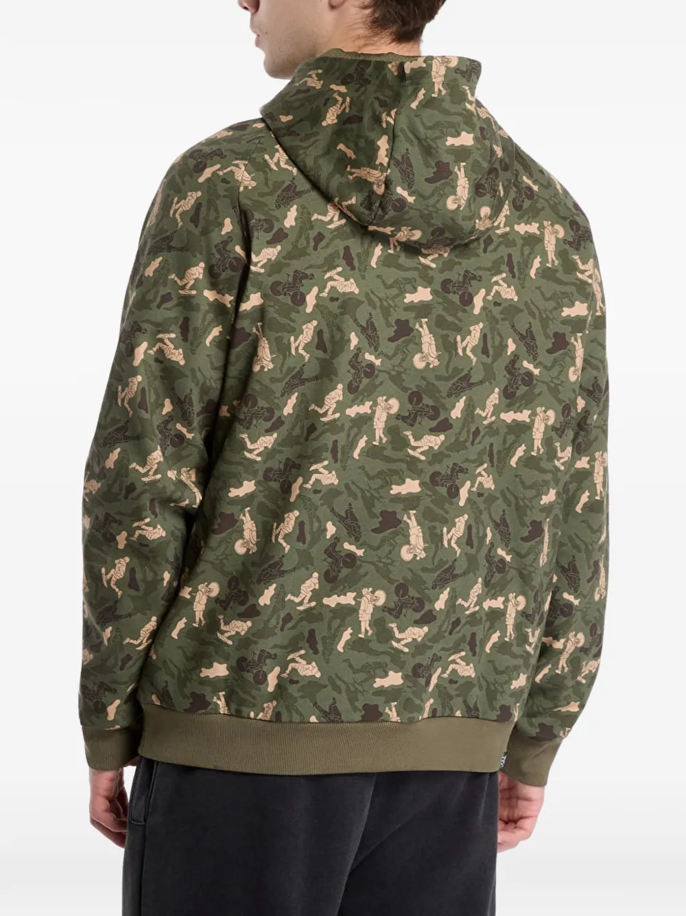 Ea7 Emporio Armani Graphic Series zip-up hoodie Groen