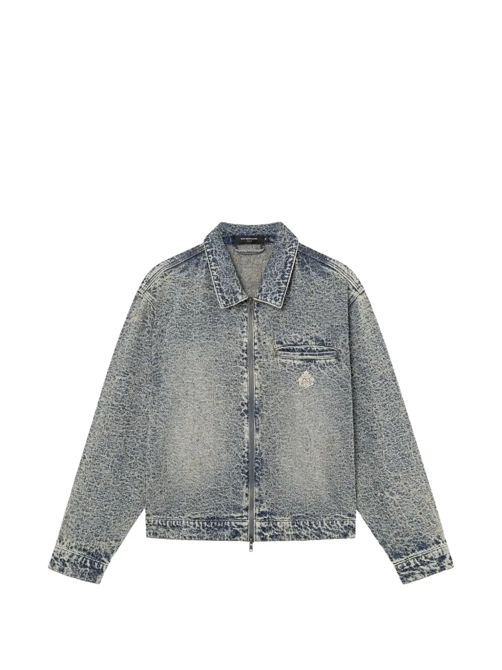 Don't Waste Culture acid-wash denim jacket - Blau