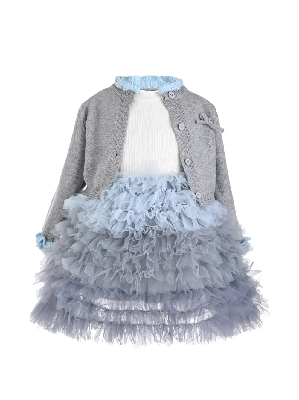 Mimi Tutu ruffled tulle dress set (set of two) - Blue