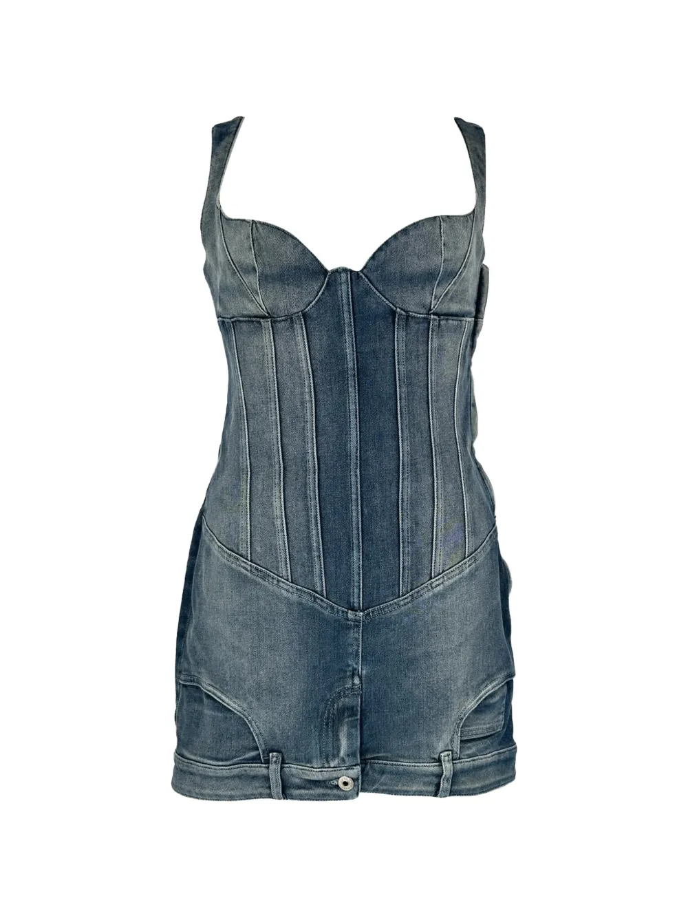Off-White Pre-Owned 2020s Upside Down mini dress - Blu