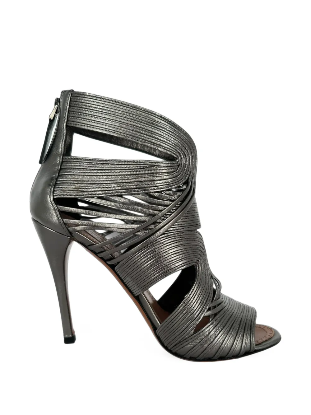 Alaïa Pre-Owned 2010s Cage Wave sandals - Silber