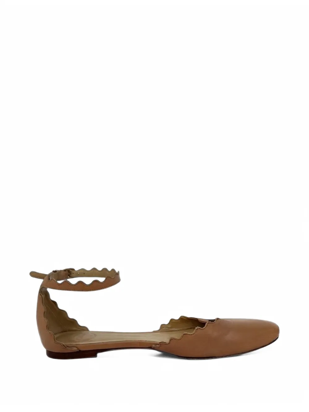 Chloé Vintage 2010s Lauren ankle-strap flat pumps - Braun