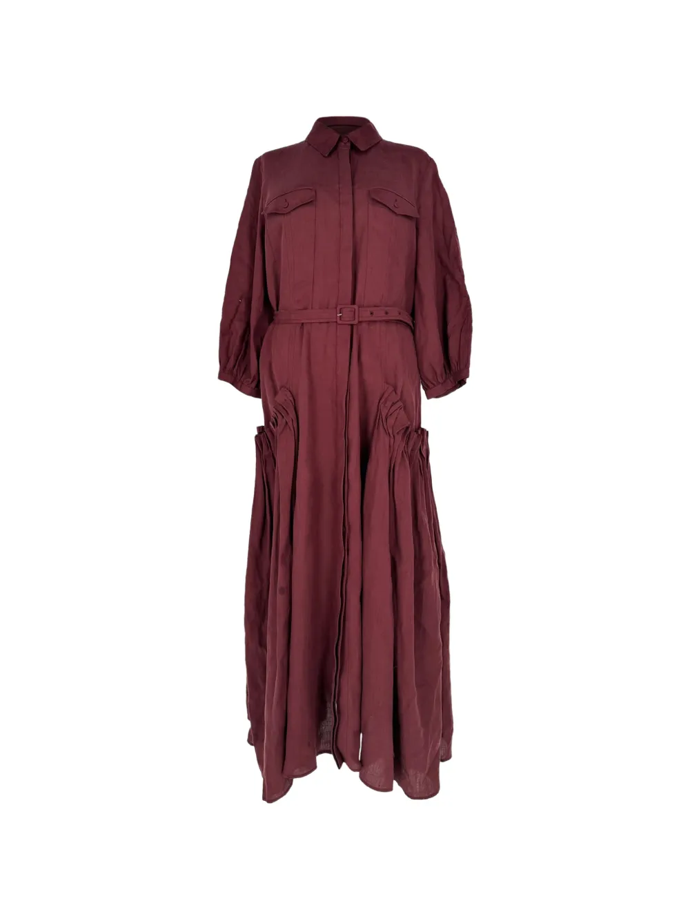 Gabriela Hearst 2020s Woodward belted maxi dress - Rot