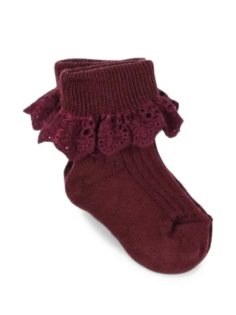 MP Denmark Lea lace-detail socks