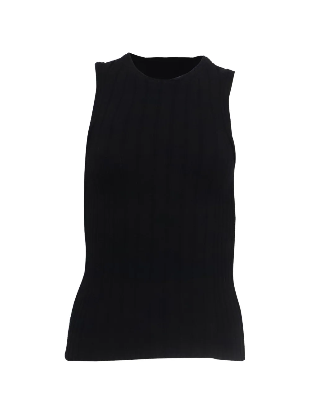 KHAITE Pre-Owned ribbed-knit tank top - Schwarz