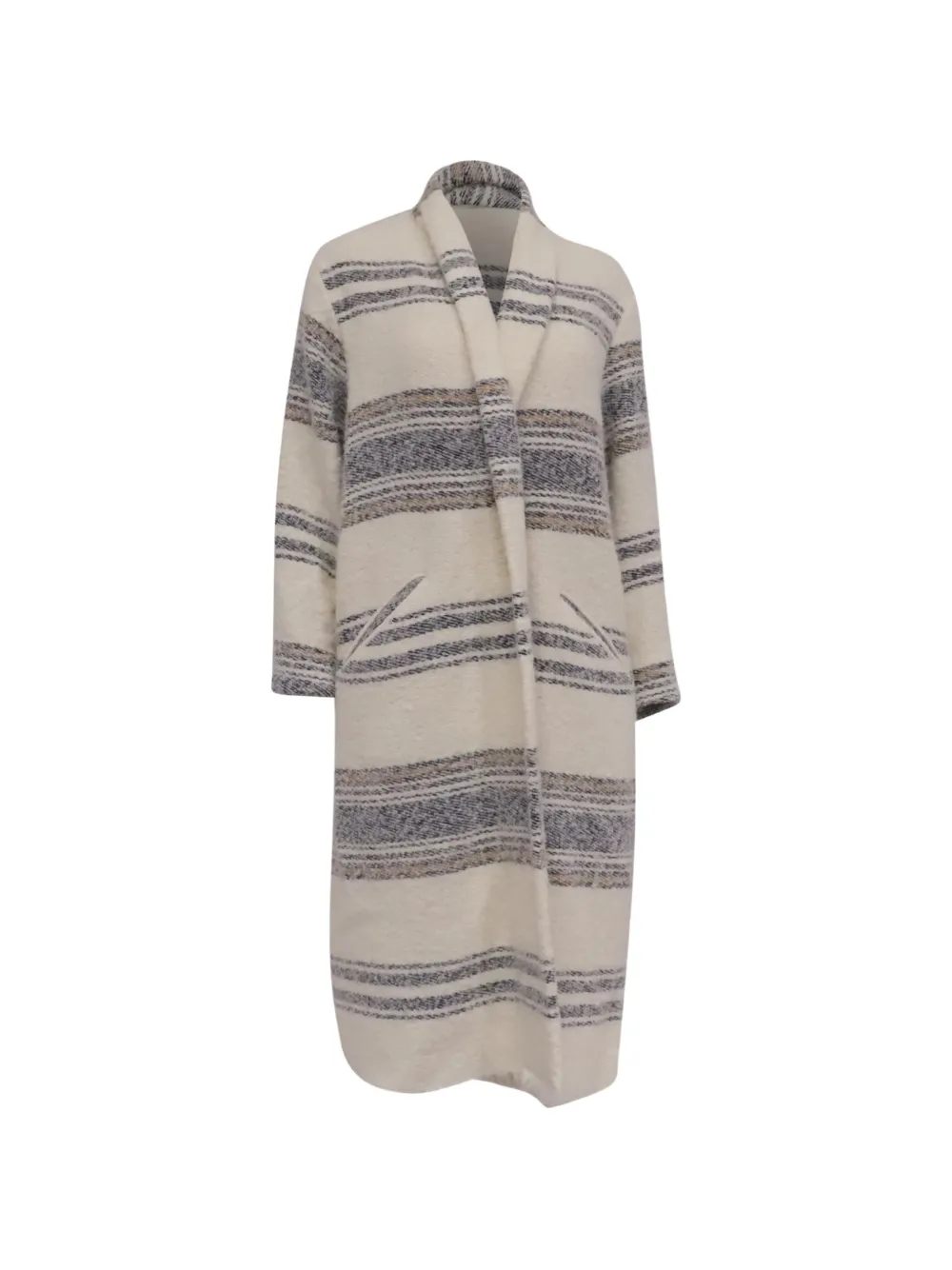 Isabel Marant Vintage 2020s Faby striped coat - Nude