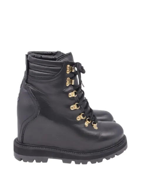 Moncler Vintage 2010s lace-up wedge boots