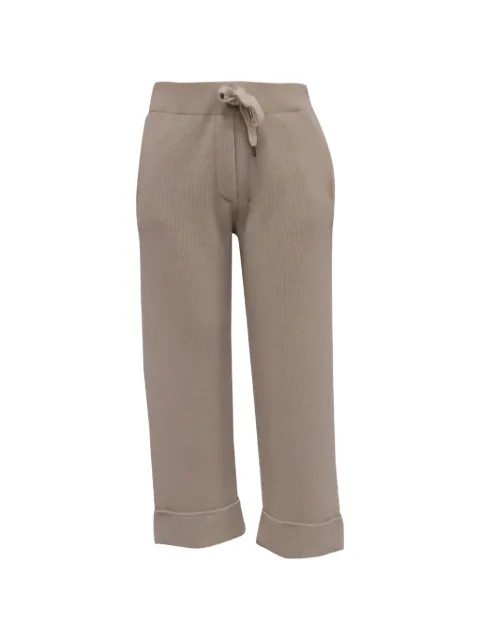 Brunello Cucinelli Vintage pantalon en maille à lien de resserrage