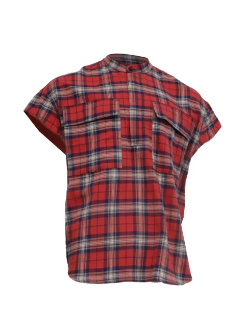 Fear Of God top de franela con motivo de cuadros 2020