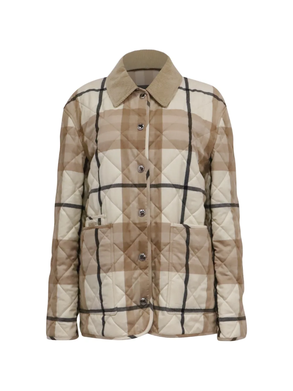 Burberry Pre-Owned 2020s checkered quilted jacket - Nude