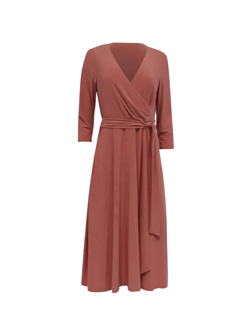 Lauren Ralph Lauren 2020s surplice jersey midi dress - Orange