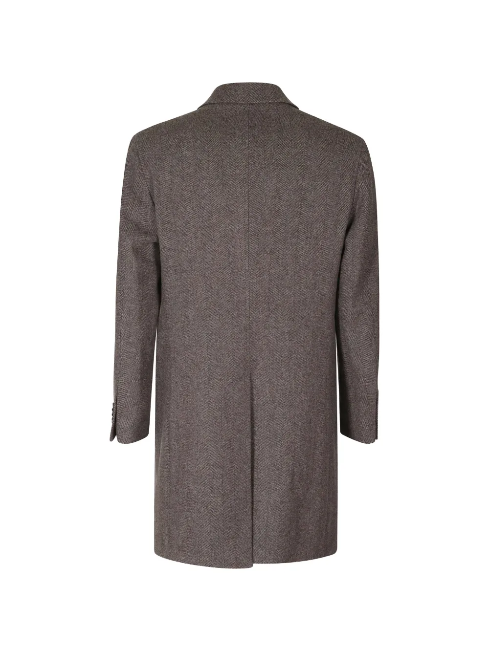 Tagliatore double-breasted herringbone coat Bruin