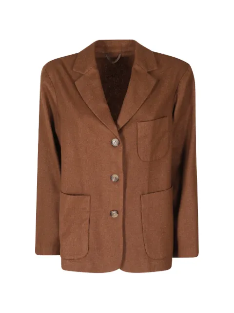 Kiltie patch-pocket single-breasted jacket