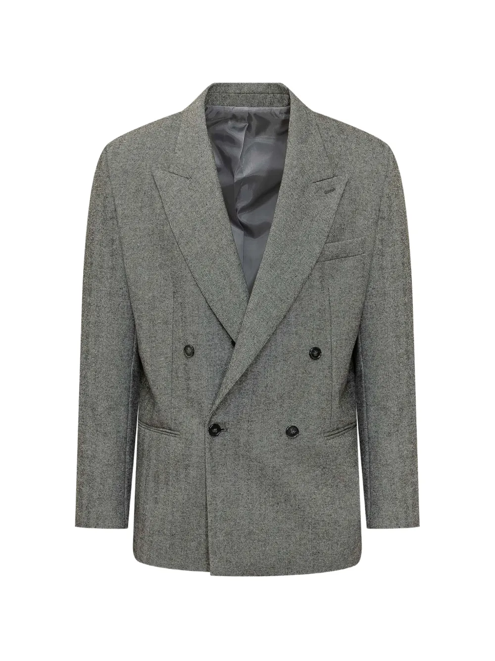 MARSEM herringbone double-breasted jacket - Grigio