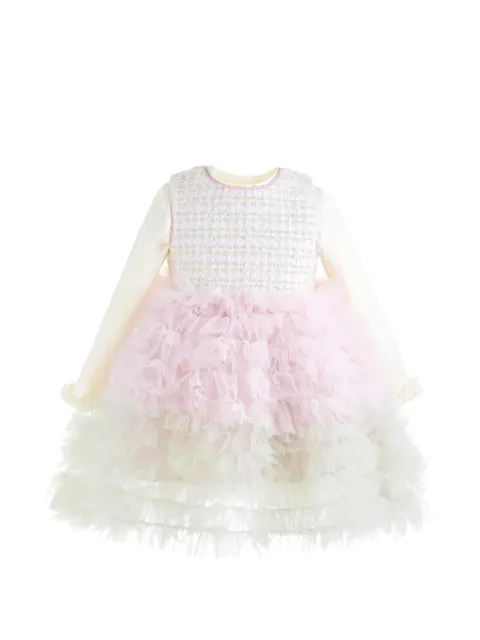 Mimi Tutu set de vestido Lina de tweed con volantes
