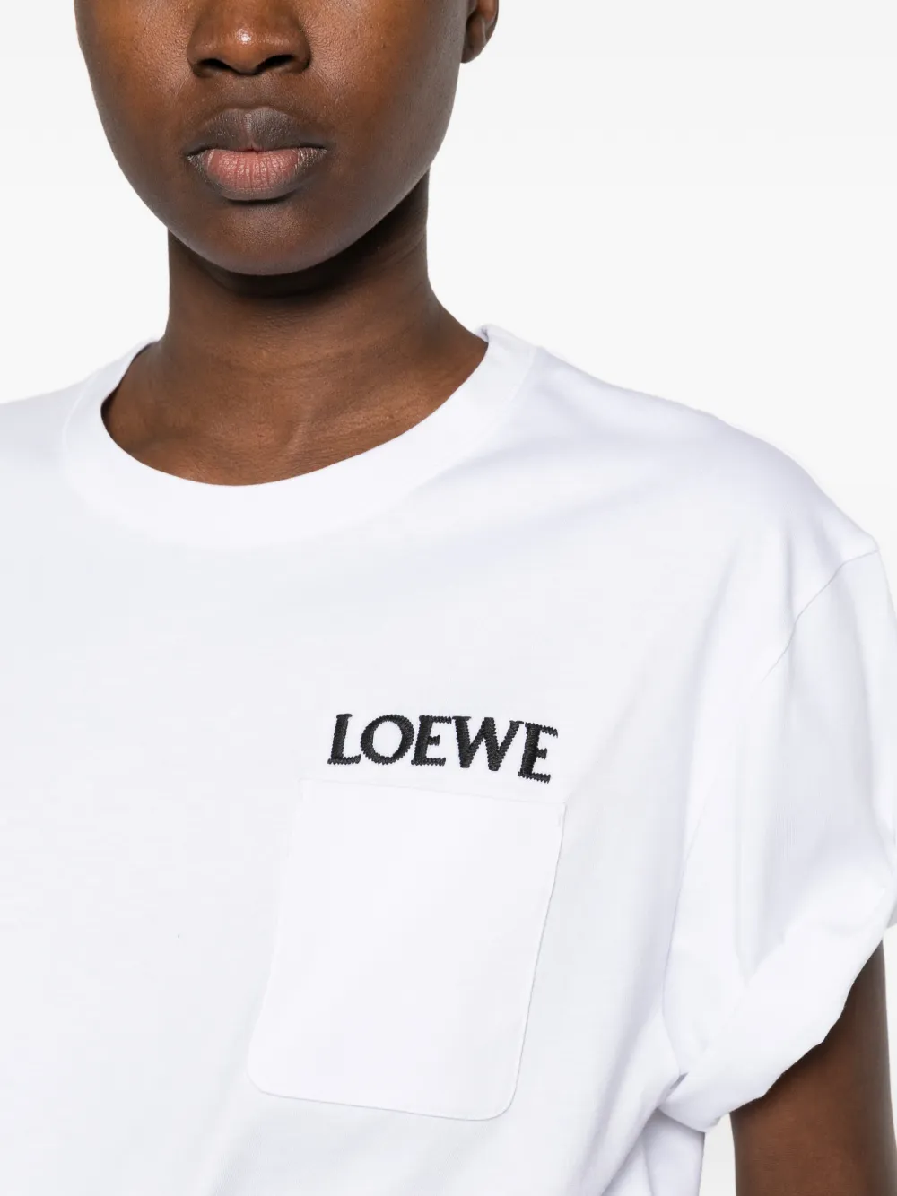LOEWE logo-embroidered pocket T-shirt Wit