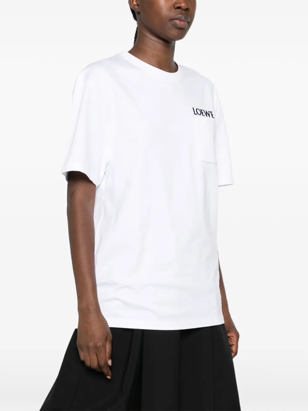 LOEWE logo-embroidered pocket T-shirt Wit