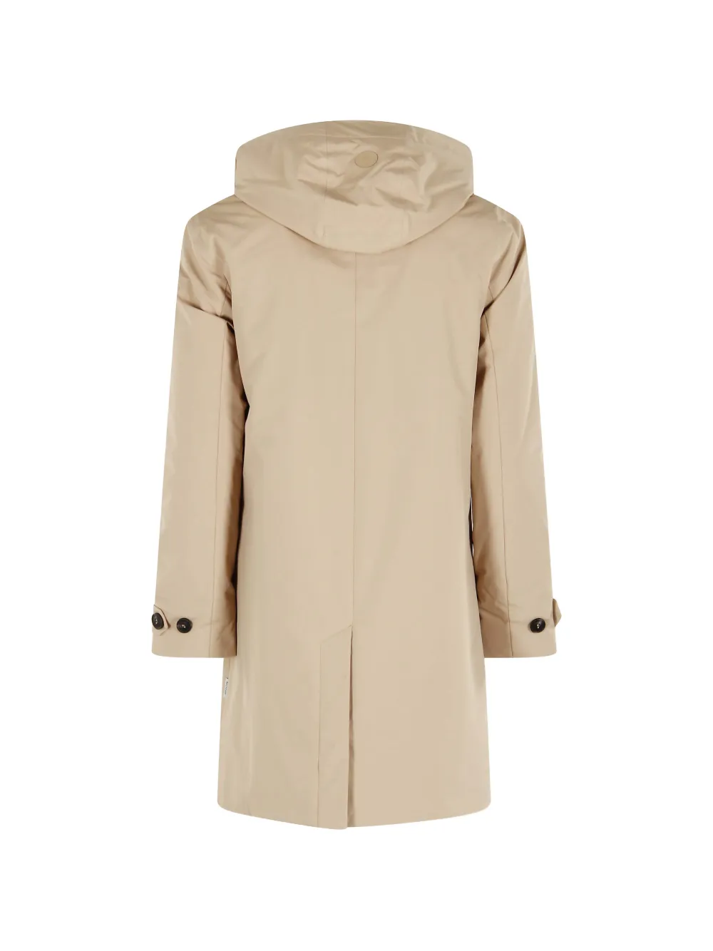 Save The Duck hooded single-breasted jacket Beige