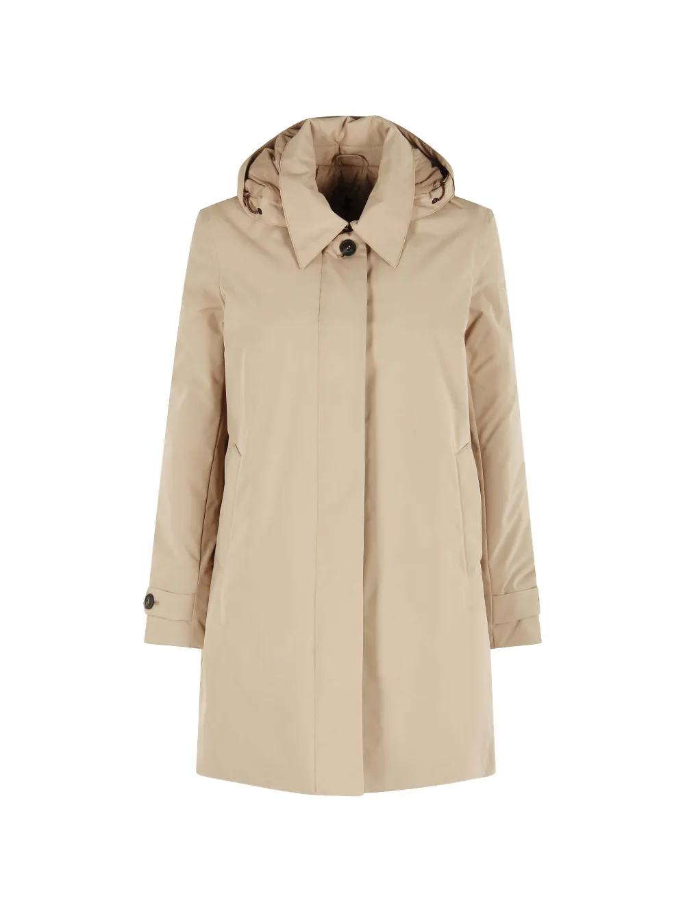 Save The Duck hooded single-breasted jacket - Toni neutri