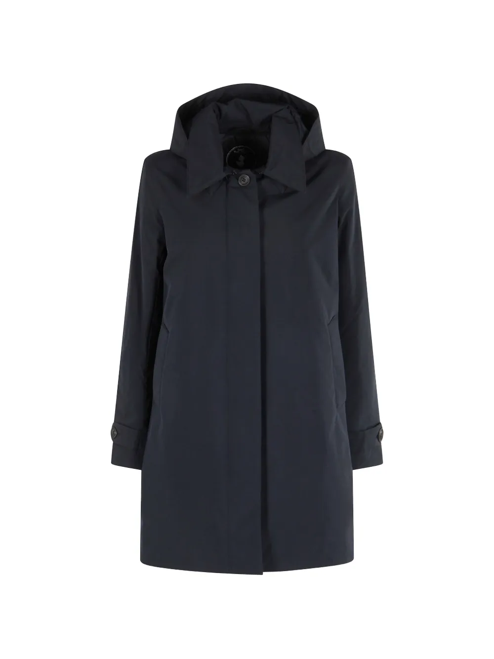 Save The Duck hooded concealed-fastening jacket Blauw