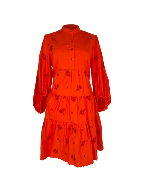 ERDEM Embroidered tiered dress
